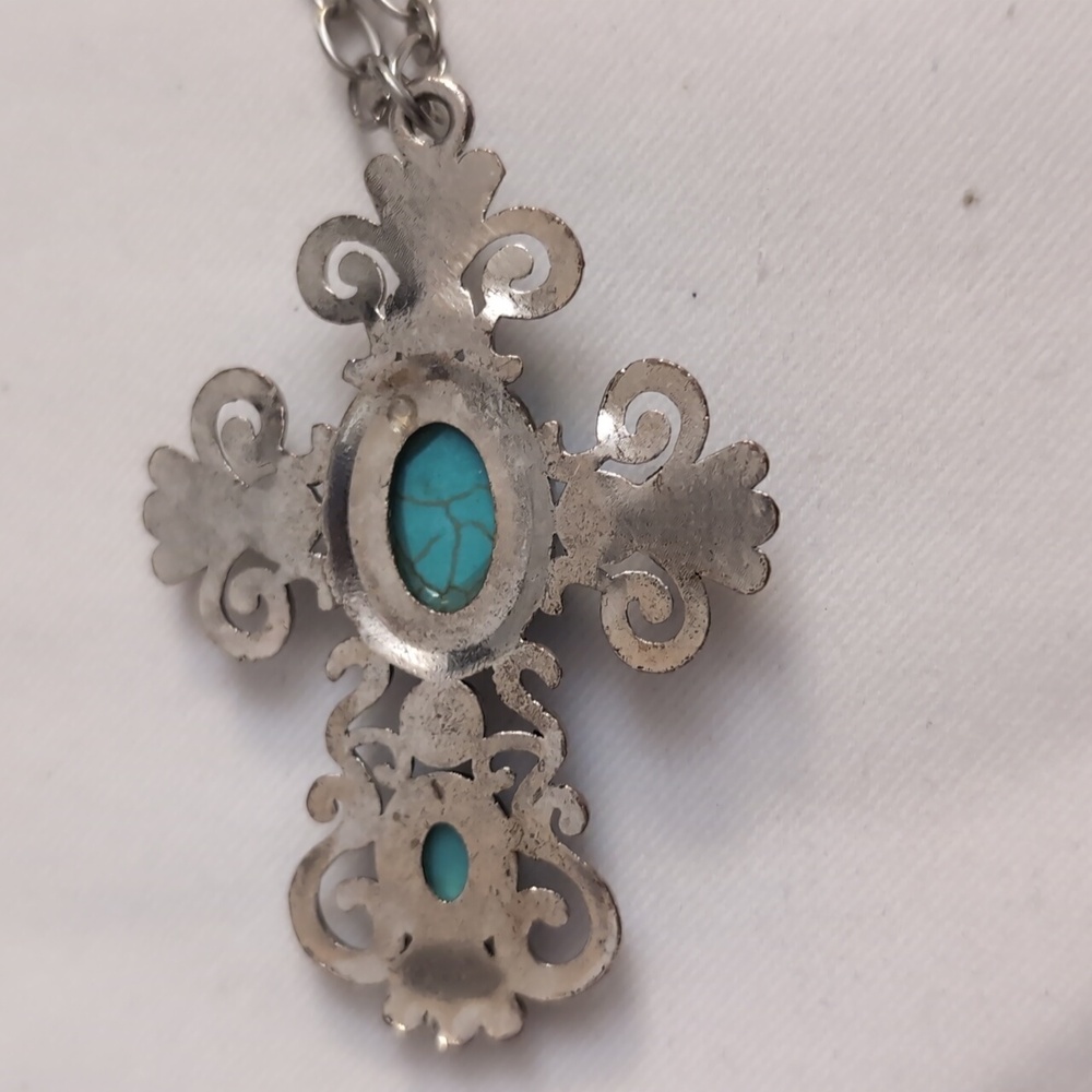 Script Cross Necklace - Picture 6 of 6